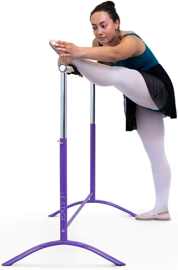 LeStage Ballet Barre - Portable Freestanding Adjustable Training Barre - Pro Series with Foam Protector and Elastic Stretching Strap