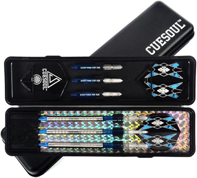 CUESOUL Soft Tip Darts Set Plastic Tip with Dart Case