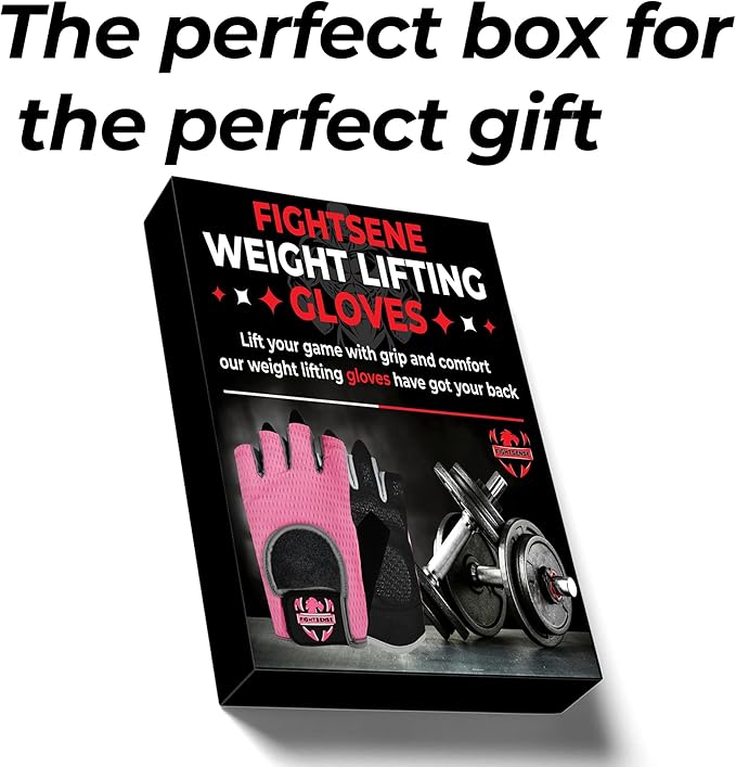 FIGHTSENSE Workout Gloves for Men Women, Weight Lifting Gloves with Non-Slip Silicon Padded Palm, Breathable, Lightweight Exercise Gym Gloves for Weightlifting Powerlifting Cycling Rowing