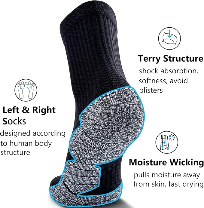 CWVLC Cushioned Compression Sport Quarter Socks for Men Women Youth