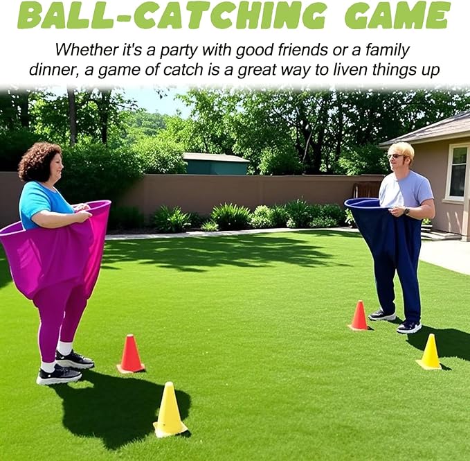 Granny Pants Yard Game, Giant Outdoor Party Game with 4 Bouncy Balls and Pump,Team Relay Family Reunion Party Field Game Set