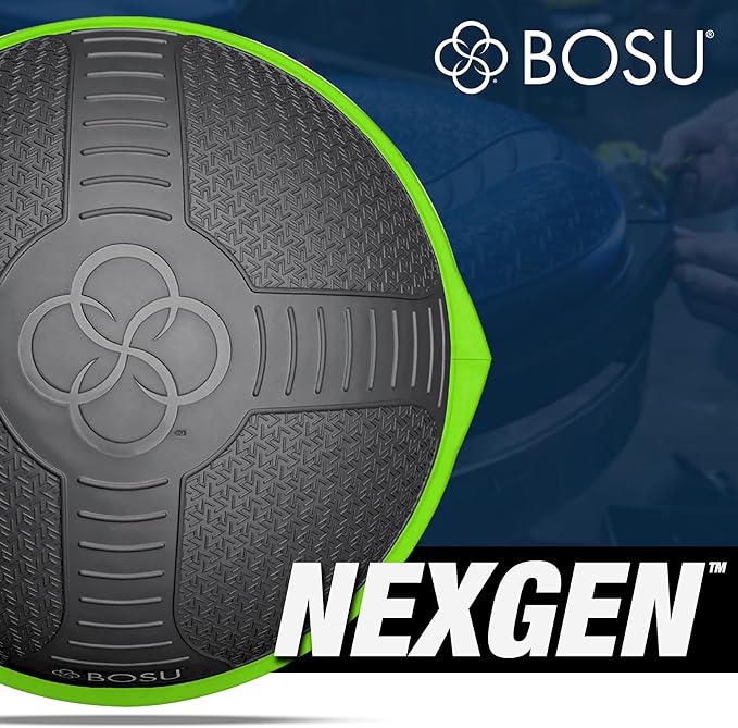 Bosu Half Ball Home Balance Exercise Trainer for Strength and Flexibility Workouts with Built to Last Burst Resistant Material and Hand Pump