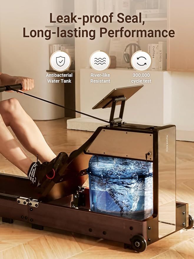 Magnetic/Water Row Machine for Home Rower 331LB Weight Capacity, Folding Rowing Machine with LED Monitor, App Supported, Tablet Holder, Comfortable Seat, Trifold Home Rowing Machine