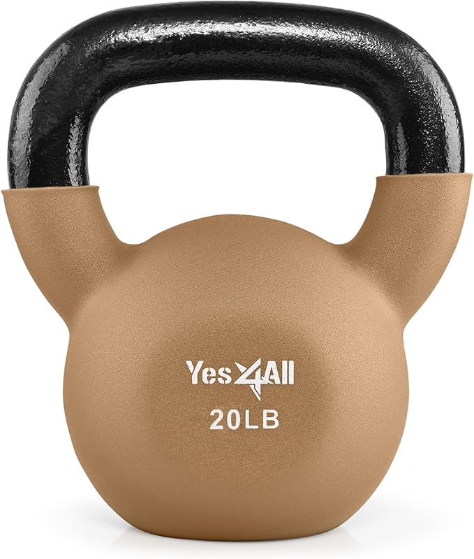 Yes4All Kettlebells 5lbs-65lbs & Kettlebell Sets Adjustable Weights, Kettlebell for Weight Training, Home Workout Equipment with Secure Grip for High Rep, Exercise Equipment