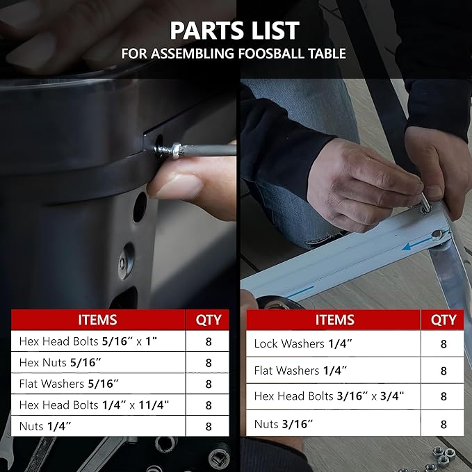 Outdoor Foosball Table Adult Size - Game Tables for Adults with Balls & Players - Soccer Table Game for Indoor Use - Weatherproof Perfect for Tournaments