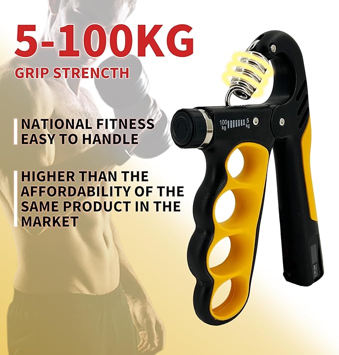 Senston Grip Strength Trainer 2 Pack - Adjustable 11-220Lbs (5-100KG) with Auto Counter, Hand Grip Strengthener, Forearm Exerciser for Athletes, Musicians, Gym, Home, Injury Rehab