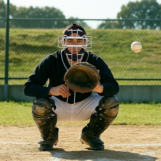 Baseball Catcher Mask Umpire Mask,Full-Face Protection Mask for Baseball,Lightweight Secure Fit Provides Maximum Protection and Comfort – Does Not Obstruct View