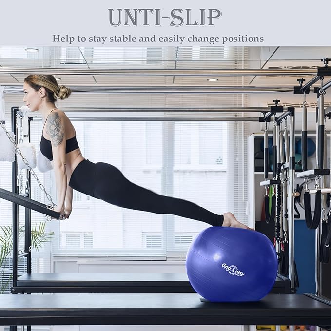 Soft Exercise ball, Anti-Burst Yoga Ball Chair Supports 2200lbs, Workout Equipment w/ Pump for Pregnancy Medicine Birthing Physical Therapy Stability Excersing Birth Swiss Fitness Gym Physio Labor Abs