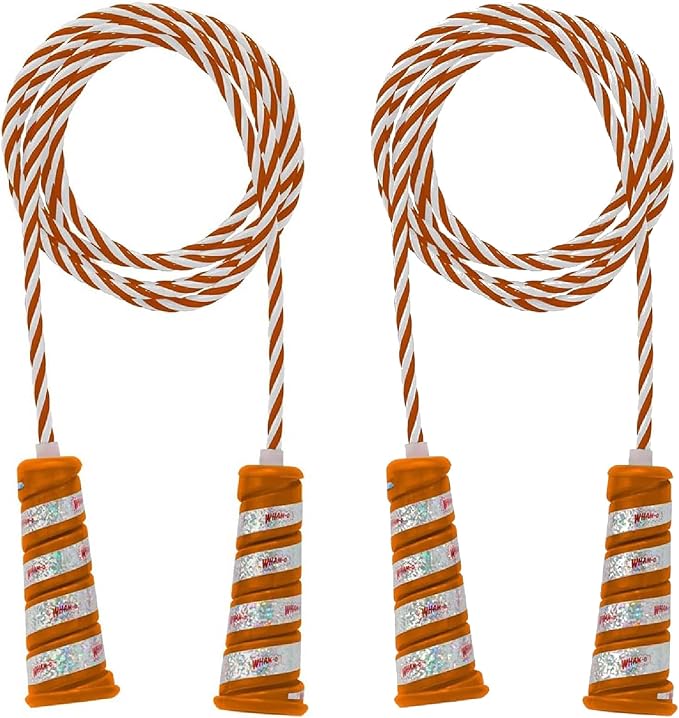 Wham-O Hula Hoop Jump Rope, 7 Feet Skipping Rope with Spiral Handles, for Indoor Outdoor Fitness Exercise Weight Loss