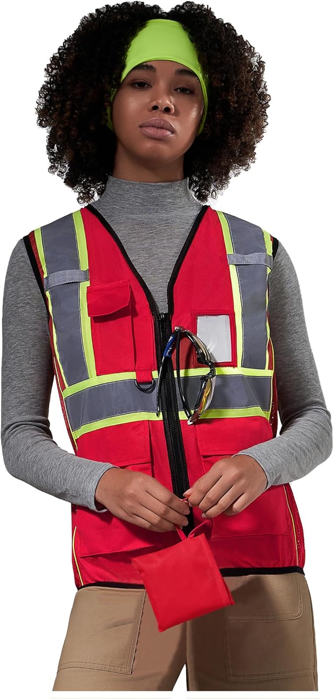 AYKRM 11 color Ladies High Vis Reflective Safety Vest for Women