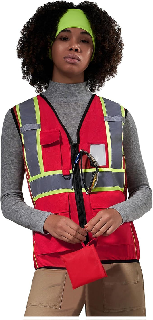 AYKRM 11 color Ladies High Vis Reflective Safety Vest for Women