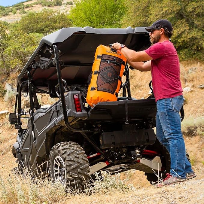 Kanarra 90L Waterproof Backpack for Camping, Hiking, Mountaineering, Backpacking, Hunting, Fishing, Canoeing, Outdoor Activities, The Wet Outdoors - Large Capacity, Roll Top Closure, Orange