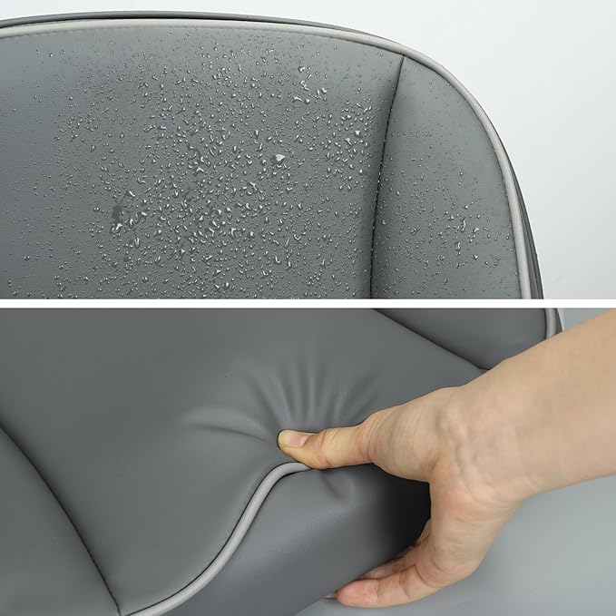 Folding Boat Seat Low Back Fishing Boat Seats with Caddy Organizer, Charcoal/Charcoal/Light Gray