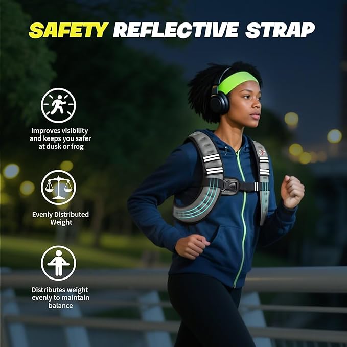 VBSD Weighted Vest Woman 6lb/8lb/12lb/16lb/20lb/25lb/30lb Weight Vest for Women Men Body Weight Vests for Walking Strength Training Running Workout Jogging Fitness