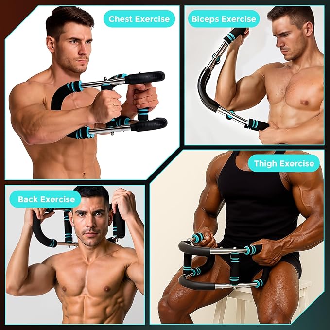 Twister Arm Trainer for Men & Women, 66-110lb Adjustable Chest Workout Equipment for Arms, Chest Muscle Trainer , Detachable Muscle Trainer for Home Gym with Resistance Band