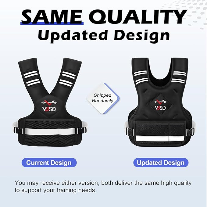 VBSD Adjustable Weighted Vest for Women Men 4-10lb/11-20lb/20-32lb Vest with 6 Ironsand Weights Body Weight Vest with Reflective Strip for Running Walking Strength Training Workouts