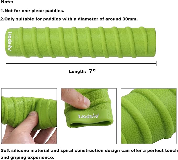 Ayaport Kayak Paddle Grips Non-Slip Silicone Wraps Blister Prevention Kayaking Accessories for Take-Apart Paddles