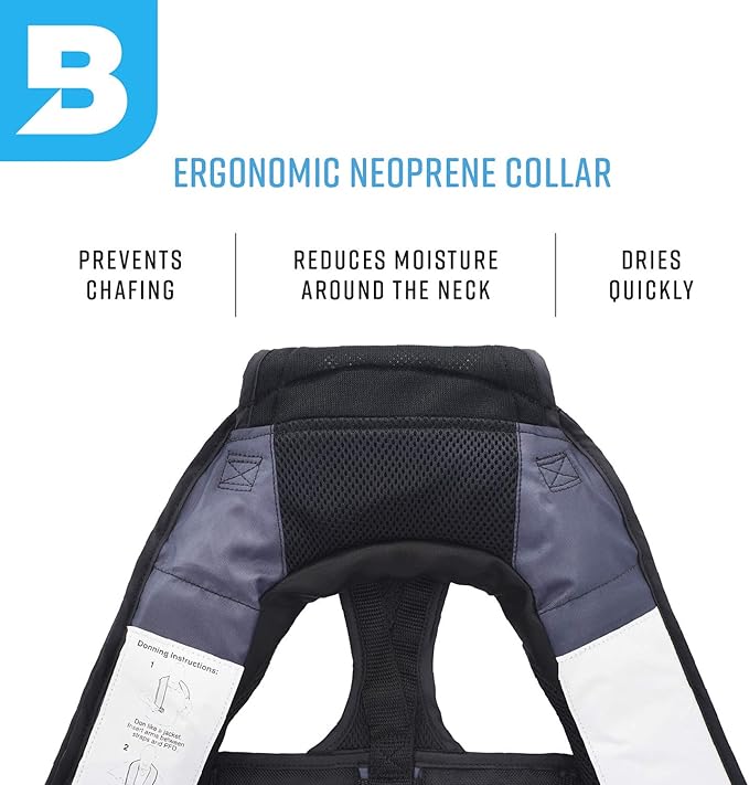 BLUESTORM Atmos 40 Automatic/Manual Inflatable PFD Life Jacket for Adults | US Coast Guard (USCG) Approved Life Vest