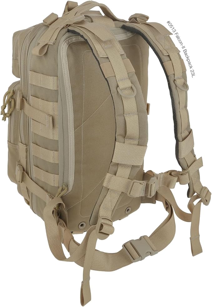 MAXPEDITION Falcon-II Backpack, 23L Tactical Backpack, Survival Pack, Bug Out Bag, MOLLE Go Bag for EDC, 0513