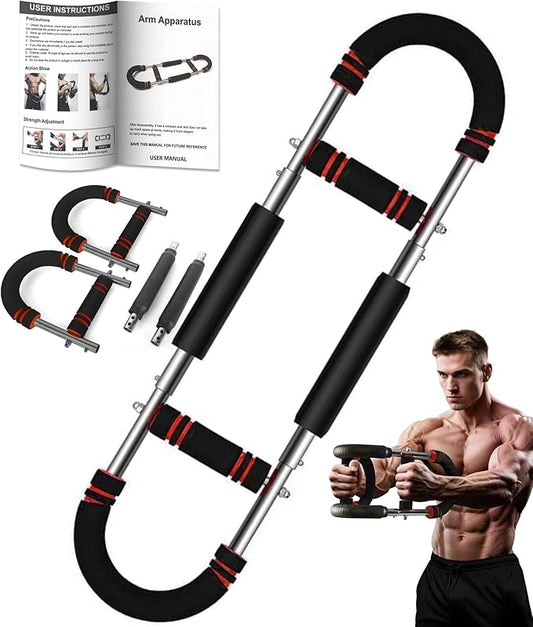 Twister Arm Trainer, 66-170lb Adjustable Chest Workout Equipment Power Twist Arm Trainer, Forearm Strengthener, Portable Spring Resistance for Home Fitness