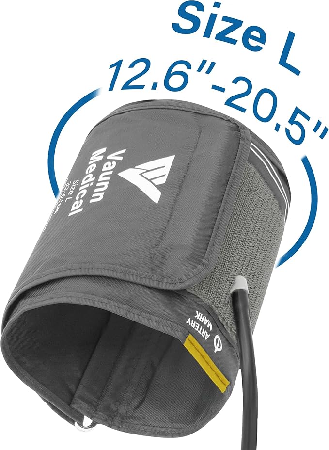 FSA/HSA Eligible, Vaunn Medical Automatic Upper Arm Blood Pressure Monitor, Large Arm Cuff 12.6" - 20.5"