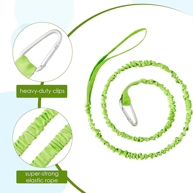 Sumind 4 Pieces Kayak Paddle Leash Kayak Rod Leash Paddle Lanyard Stretchable Coiled Lanyard Accessories for Paddles