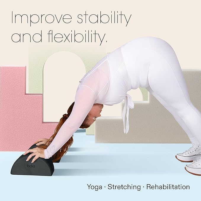 Bala Balance Blocks 2 Pack, Yoga Blocks for Working Out, (Sand) - Semi-Circular Yoga Accessories for Stretching & Exercise - Yoga Equipment for Home Workout - Yoga Block Essentials for Women & Men