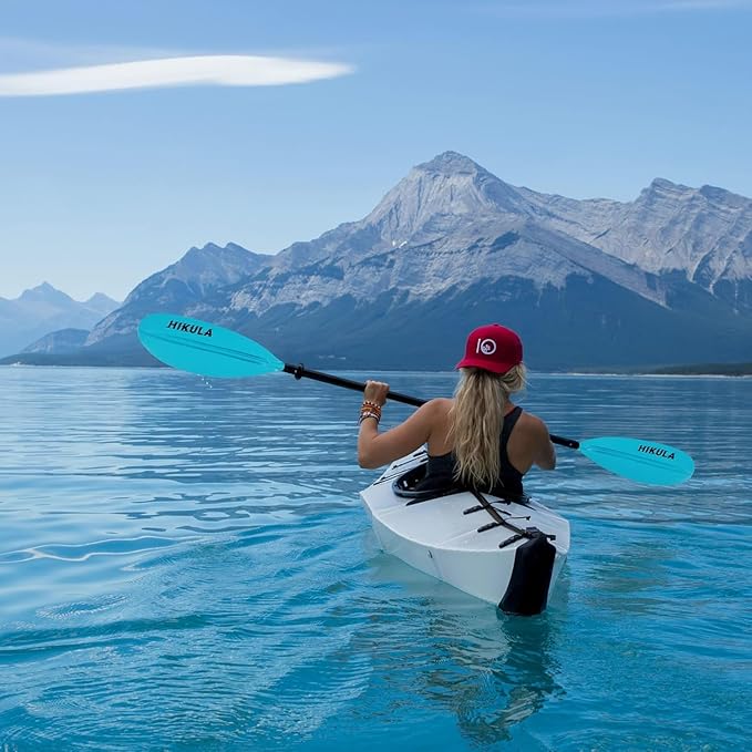 Kayak Paddle 4 Pieces Aluminum Shaft and PP Blade Floating 86.6in/220cm, 90.5inch/230cm Lightweight Oars