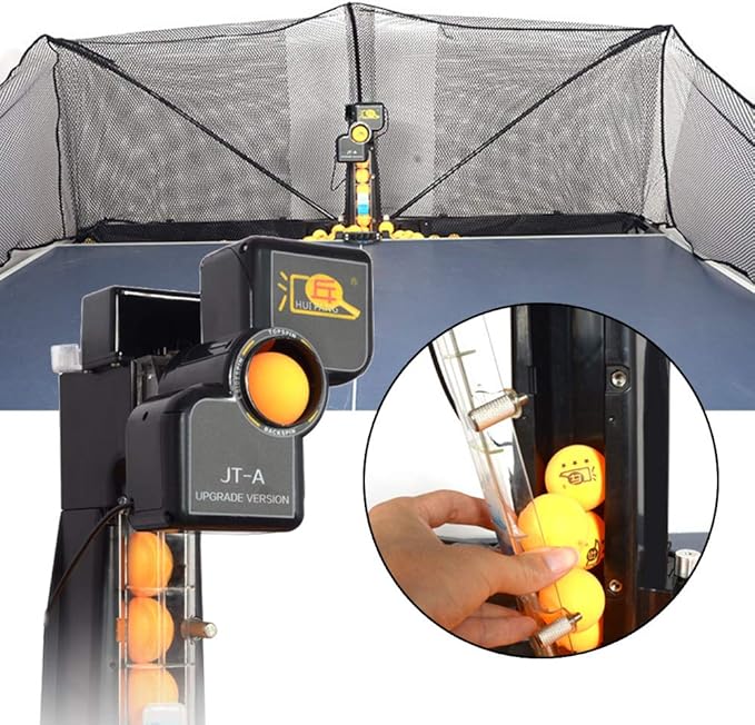 ZXMT Ping Pong Robot Machine Automatic JT-A Table Tennis Robot Machine with Catch Net for Training