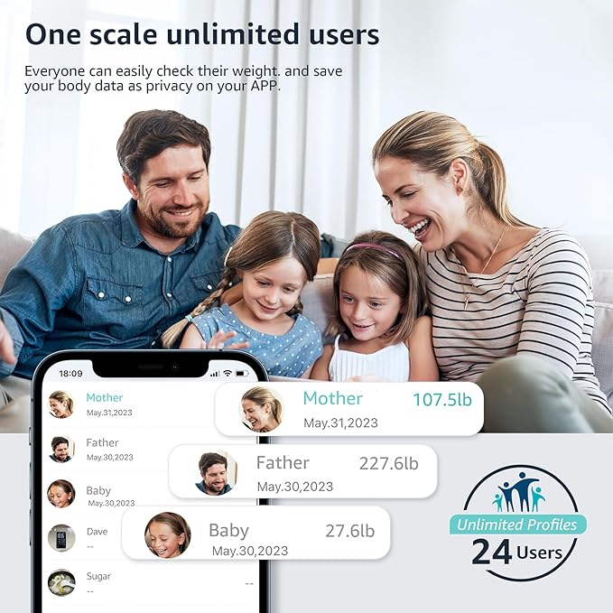 Posture Scale for Body Weight, Digital Bathroom Smart Scale, 13 Body Composition Analyzer Sync Weight Scale BMI Health Monitor Sync Apps 400lbs - Black