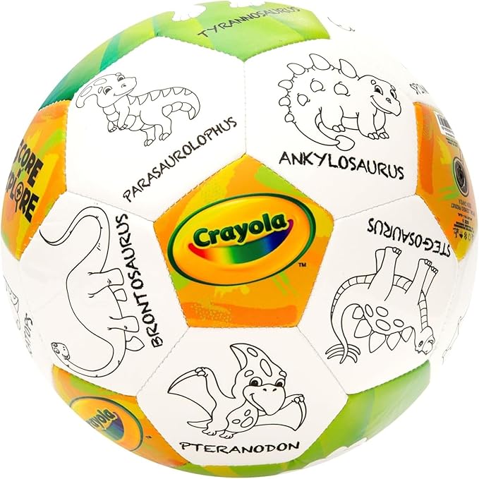 Crayola Score N’ Explore Officially Licensed 5” Color Ball, Interactive Coloring Soccer Ball for Kids, Fun Learning Toy Activity Ball