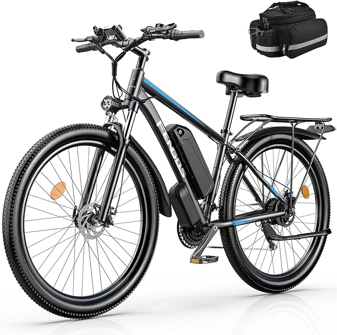 Electric Bike for Adults, 1500W Peak Motor Ebike, 36 MPH, 48V Battery, Up to 80 Miles Range, 27.5" Electric Mountain Bike with 21-Speed, Suspension, Turn Signals and Disc Brakes