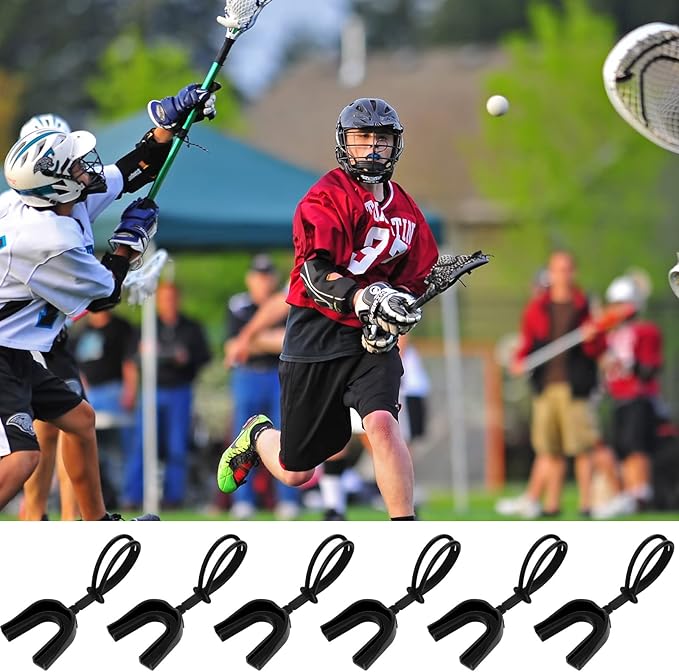 Dunzy 20 Pcs Strapped Mouth Guard Football Sports Mouthguard No Boil Mouthguard Adult Youth Football Mouthpiece Mouth Protector for Boxing Lacrosse Hockey Taekwondo