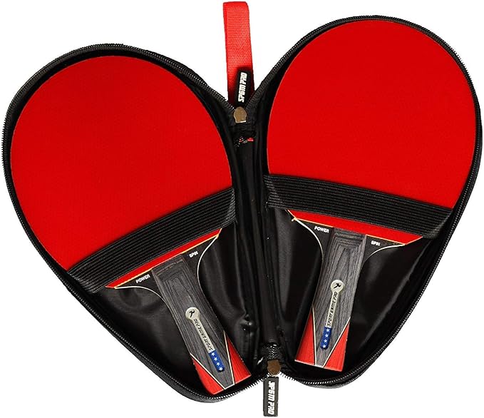 Ping Pong Paddle with Killer Spin + Case for Free - Professional Table Tennis Racket for Beginner and Advanced Players - Improve Your Ping Pong Skills with JT Ping Pong Paddle Set