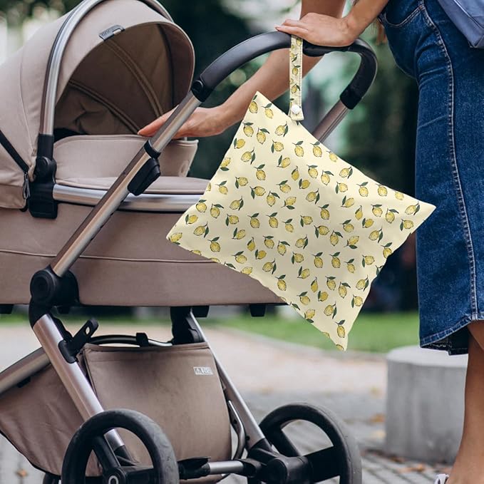 4 Pack Cute Fruit Wet Bag Waterproof Washable Reusable Wet Dry Bag for Swimsuit Clothes Cloth Diaper Travel Beach Pool Yoga Gym Toiletries Travel Beach Essentials Blueberry Strawberry