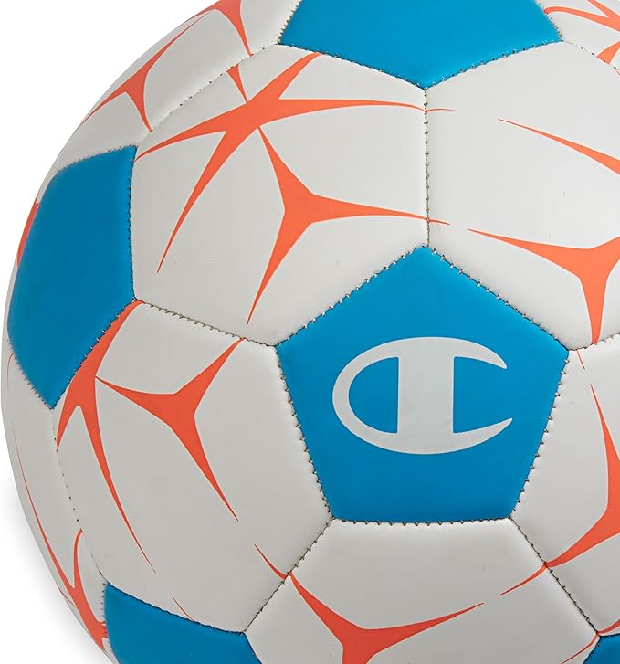 Champion Youth & Adult Soccer Ball - Paneled Design, Enhanced Control, Durable Cover & Butyl Bladder, for Indoor & Outdoor Training, Sizes 3, 4, 5, Includes 6" Pump