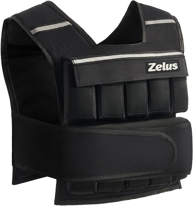 ZELUS Weighted Vest, 20lb/30lb/60lb Vest Adjustable Weights for Exercise, Weight Vest for Men, Workout Vest for Home Workouts Cardio Strength Training Weight Loss