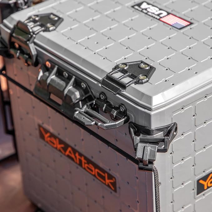 YakAttack BlackPak Pro 13" x 13" Fishing Crate with 3 Rod Holders - Battleship Grey | Compact Tackle Storage Box & Gear Organizer for Kayaks | Lightweight, Durable & Customizable Marine Accessory