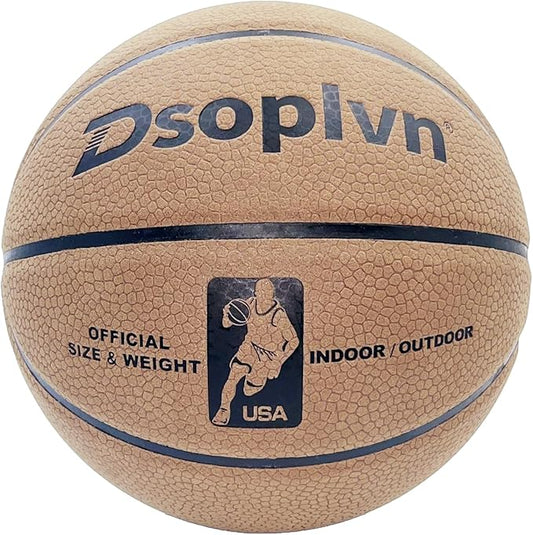 Size 7 Basketball Official Game Ball- Non-Slip,Wear-Resistant,High Bounce,29.5 Inch Indoor/Outdoor Leather Basketballs for Men & Youth, Perfect Grip & All-Weather Performance