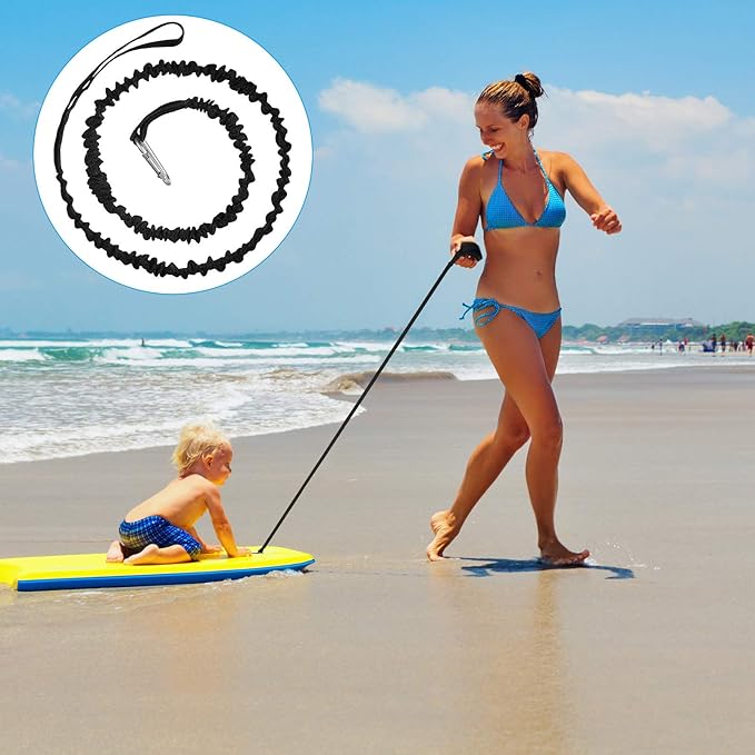 Sumind 4 Pieces Kayak Paddle Leash Kayak Rod Leash Paddle Lanyard Stretchable Coiled Lanyard Accessories for Paddles