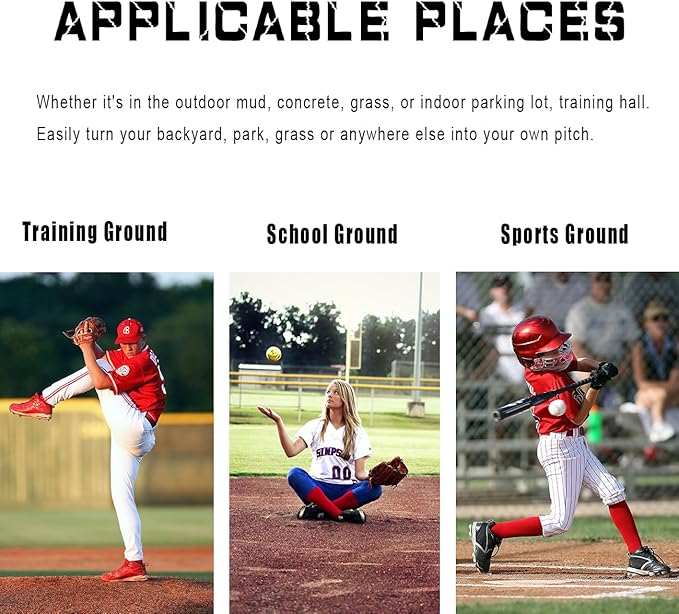 2 Pcs Baseball Pitching Rubber, Pitcher's Plate, Baseball & Softball Pitching Mound Rubber for Baseball Softball Games, Practice, Skill Camps, Coaching Equipment