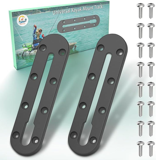 Kayak Track, Kayak Low Profile Track, Kayak Rail, Kayak Accessories Mount Track, Kayak Gear Track for Fishing Rod Holder, Fish Finder, Cup Holder, Anchor Cleats