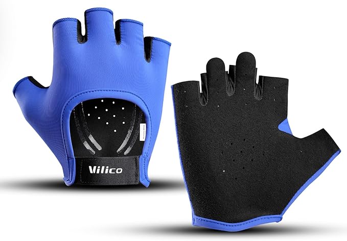 Light Workout Gloves for Women Men, Breathable Adjustable Strap Gym Gloves for Working Out, Microfiber Anti-Slip Weightlifting Gym Accessories