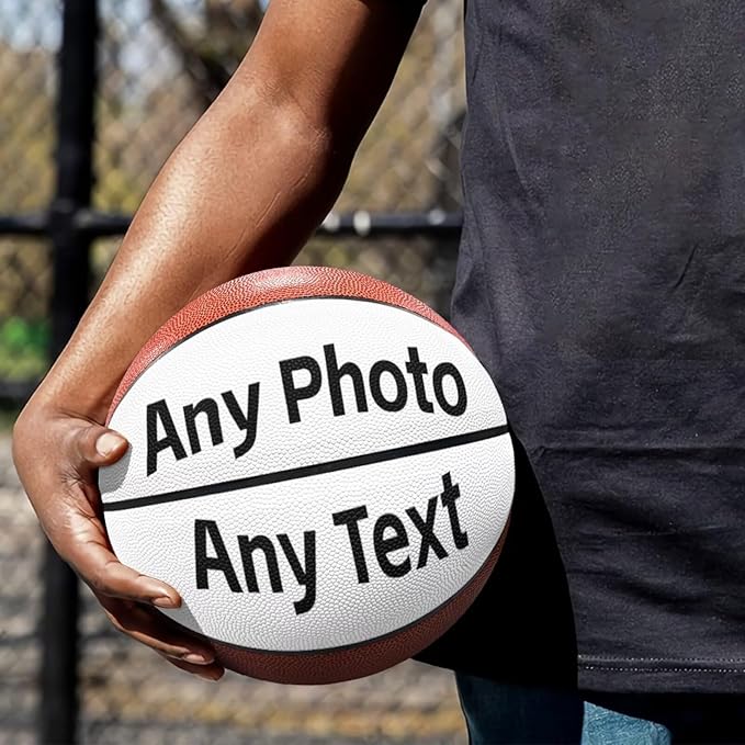 Personalized Basketball Leather Basketball Custom Basketball with Your Personalized Pictures Text Sports Equipment