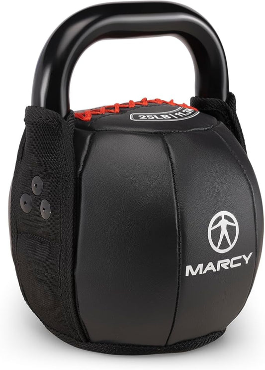 Marcy Strength Training Soft Kettlebell with Handle for Weightlifting, Conditioning, Strength and core Training 10 lbs - 40 lbs