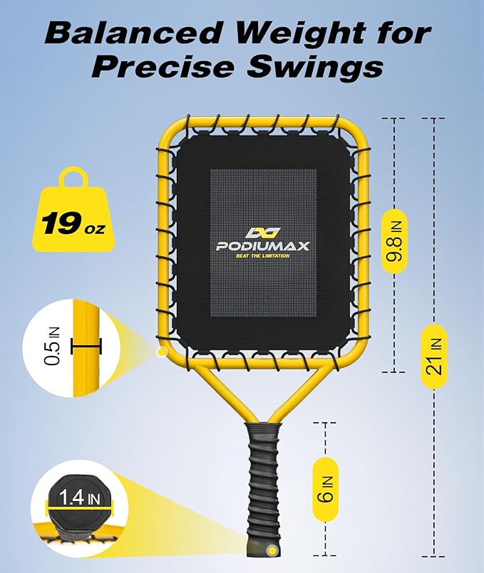 PodiuMax Baseball Racket for Fly Balls, 19 oz Balanced Fungo Racket, with Ergonomic Non-Slip Grip, Baseball Racket for Parents and Coaches, Weighted Training Grounders & Pop Flies