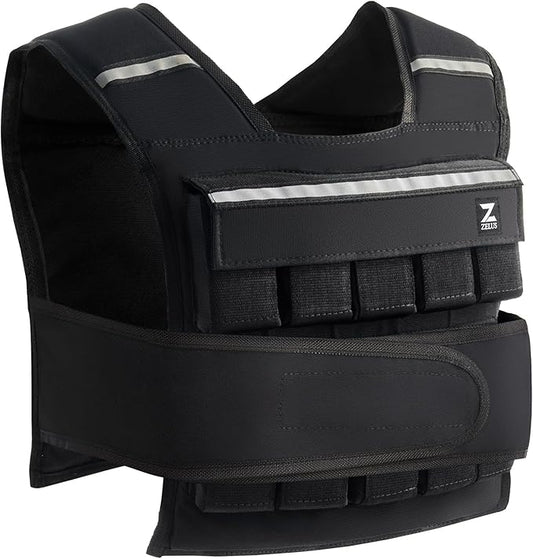 ZELUS 23lb|45lb Weighted Vest with Iron Weights for Exercise, Adjustable Weight Vest for Men, Workout Vest for Home Workouts Cardio Strength Training Weight Loss