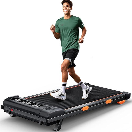 340lb Capacity Walking Pad Treadmill with 12% Incline, Big LED Display Under Desk Treadmill Support Full Manual/3-Preset Countdown/App Mode, Portable Treadmills for Small Spaces, Home