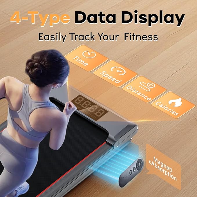 Walking Pad with Handle Bar and Incline, 3 in 1 Under Desk Treadmill with Hiking Mode, 2.5HP Low Noise Walking Treadmill Pad with Remote Control,Portable Treadmills for Home Office, Led Display