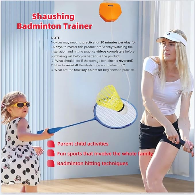 Rebound Badminton Trainer,Self Training Badminton,Automatic,Remote Control Height Adjust,5Pcs